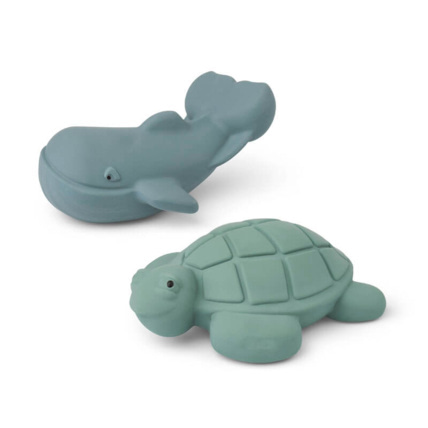 Avis Lot de 2 jouets de bain Ned Peppermint / Whale blue mix LIEWOOD 1