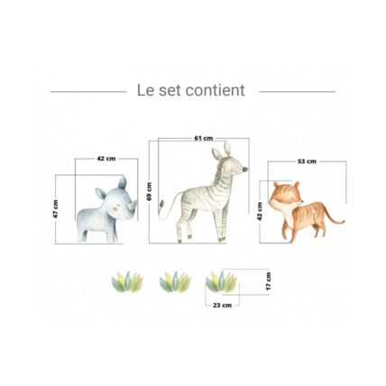 Avis Stickers animaux de safari 1 Mon Lit Cabane 3