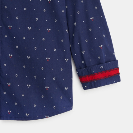 Avis Chemise en popeline imprimée bleue garçon OKAIDI 3