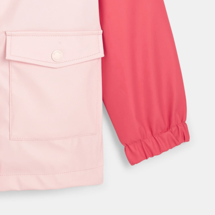Avis Parka bicolore imperméable à capuche rose fille OKAIDI 5