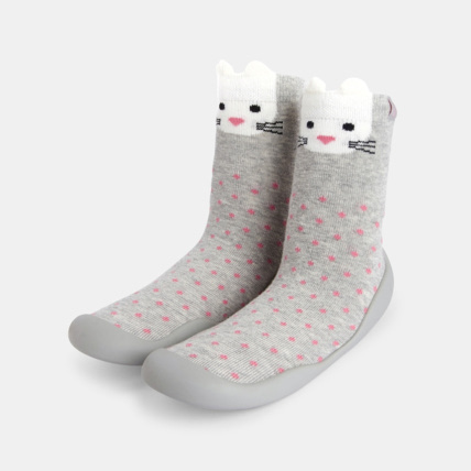 Avis Chausson chaussette souris grises fille OKAIDI 2