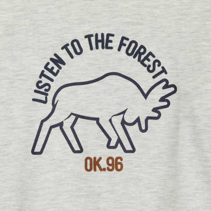 Avis T-shirt col roulé à message Listen to the Forest blanc garçon OKAIDI 2