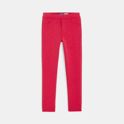 Avis Jeggings en molleton doux et chaud rose fille OKAIDI 1
