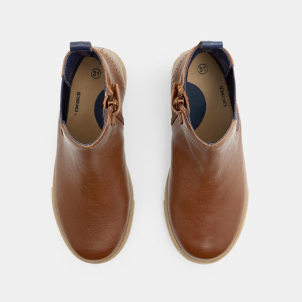 Avis Boots chelsea cuir à élastique marron garçon OKAIDI 2