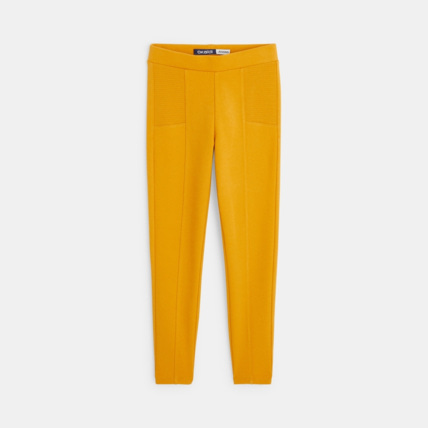 Avis Leggings en jersey milano uni jaune fille OKAIDI 1