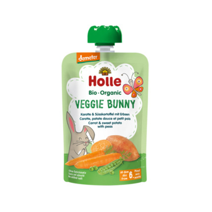 Avis Veggie Bunny - Gourde carotte, patate douce et petit pois Holle 1