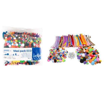 Avis Maxi Pack Chenilles, Yeux Mobiles & Pompons LOOLIPO 1