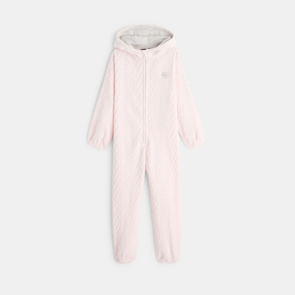 Avis Combi-pyjama en velours polaire rose fille OKAIDI 2