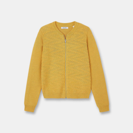 Avis Gilet zippé jaune fille OKAIDI 1