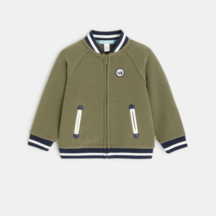 Avis Teddy zippé maille fantaisie Green OBAÏBI 1