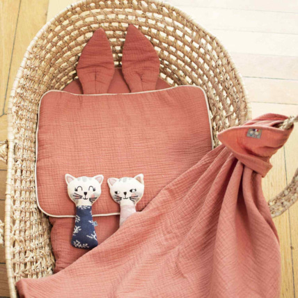 Avis Hochet tricoté en coton bio, Chaton Sevira Kids 3