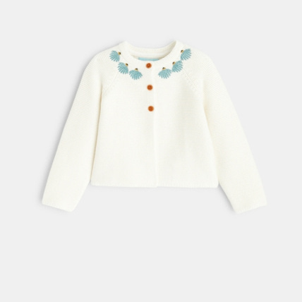 Avis Gilet tricot brodé fleurs OBAÏBI 1