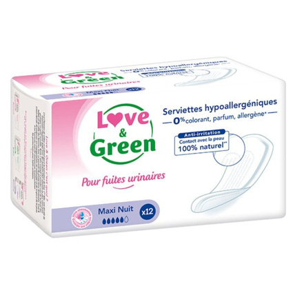 Avis Serviettes écologiques pour fuites urinaires Love & Green 1