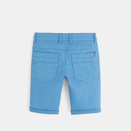 Avis Bermuda slim en toile hyper-stretch bleu garçon OKAIDI 4