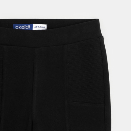 Avis Legging en jersey milano uni noir fille OKAIDI 3