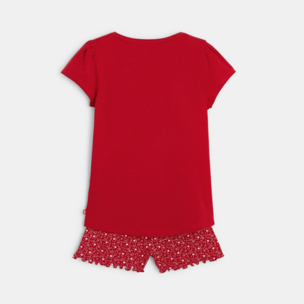 Avis Pyjama-short en jersey 2 pièces rouge fille OKAIDI 3