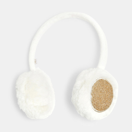 Avis Cache-oreilles fourrure et paillettes blanc fille OKAIDI 1