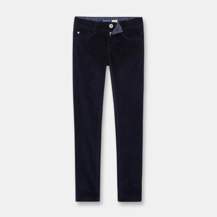 Avis Pantalon en velours stretch bleu fille OKAIDI 1