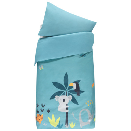 Avis Parure de lit avec housse de couette et taie d'oreiller Crazy jungle Prémaman 1