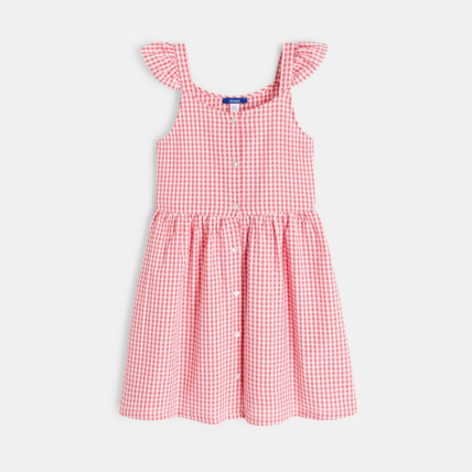 Avis Robe longue fleurie à bretelles rose fille OKAIDI 1