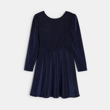 Avis Robe de fête cache-coeur irisée bleue fille OKAIDI 1