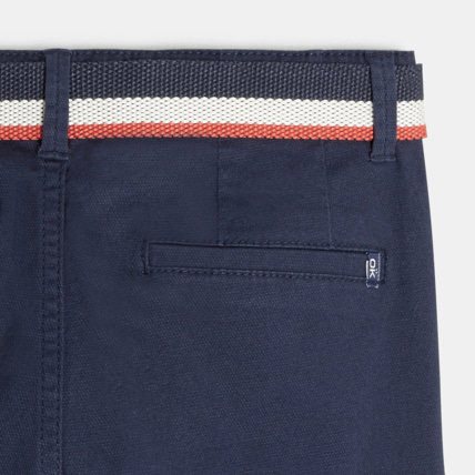 Avis Pantalon en toile stretch + ceinture bleu garçon OKAIDI 4