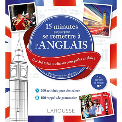 Avis 15 minutes par jour pour se remettre à l'anglais + CD LAROUSSE 1