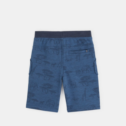 Avis Bermuda en molleton imprimé motif savane bleu garçon OKAIDI 3