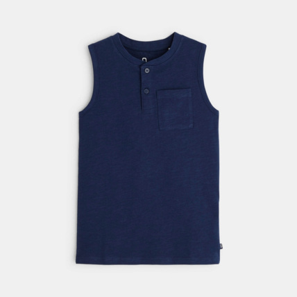 Avis Débardeur en jersey flammé bleu garçon OKAIDI 1