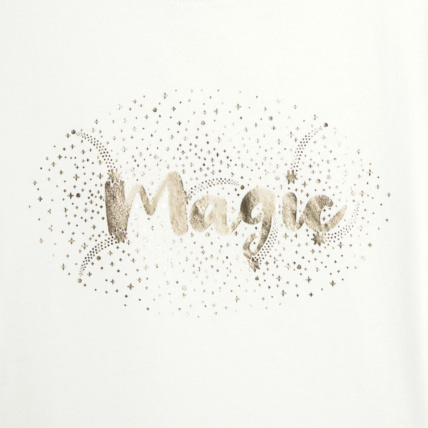 Avis T-shirt à message pailleté Magique blanc fille OKAIDI 2