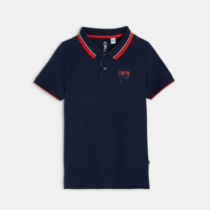 Avis Polo style sportswear bleu garçon OKAIDI 1
