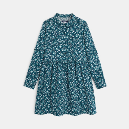 Avis Robe-chemisier évasée verte fille OKAIDI 1
