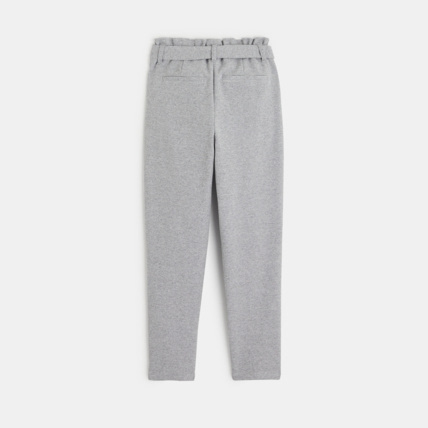 Avis Pantalon à taille haute ceinturée gris fille OKAIDI 4