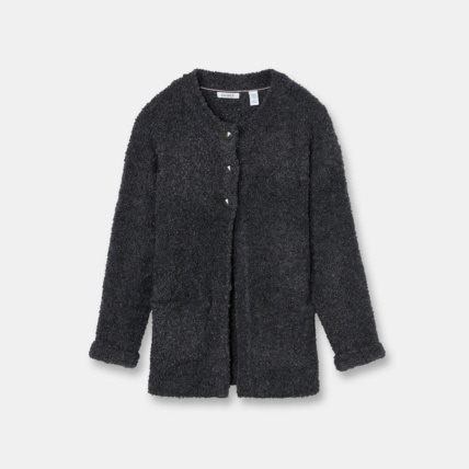Avis Gilet en tricot bouclettes gris fille OKAIDI 1