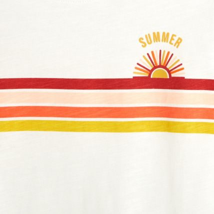 Avis T-shirt à message "Summer" orange fille OKAIDI 3