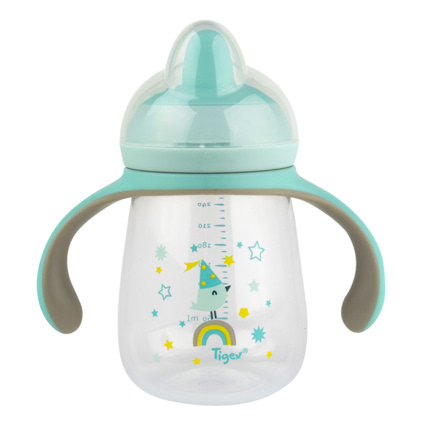 Avis Tasse anti-fuite embout bec souple 260ml avec poignées Tigex 1