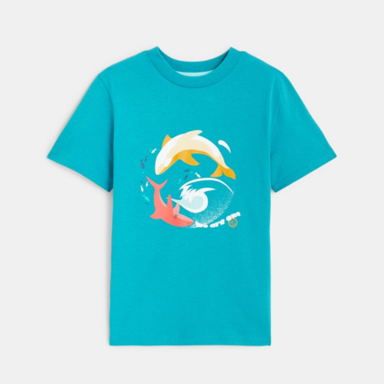 Avis T-shirt manches courtes à motif bleu garçon OKAIDI 1