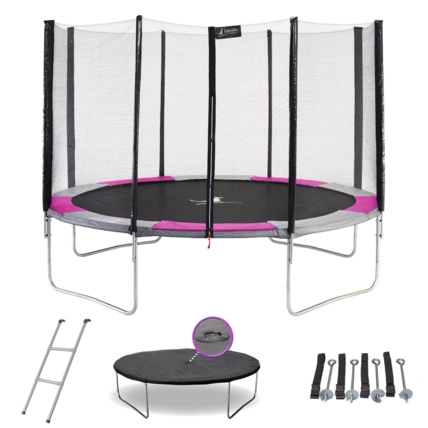 Avis Trampoline rond diam 360cm avec filet, échelle, bâche et kit d'ancrage - RALLI 360 Kangui 2