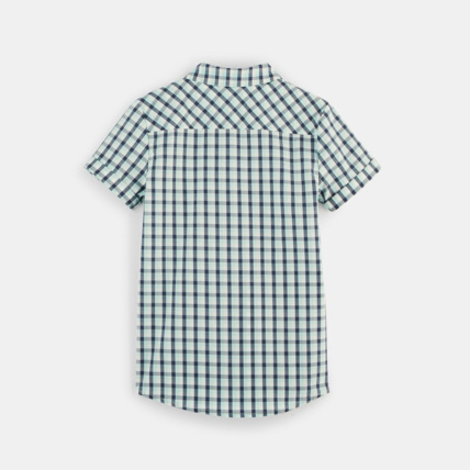 Avis Chemise à carreaux bleue garçon OKAIDI 2