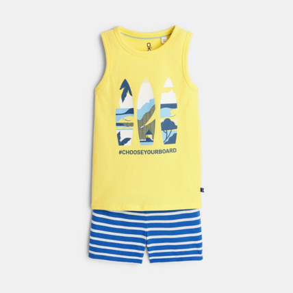 Avis Pyjama short en jersey jaune garçon OKAIDI 2