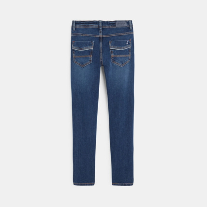 Avis Jean slim bi-stretch à effet délavé bleu garçon OKAIDI 4