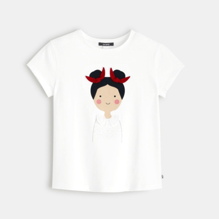 Avis T-shirt avec personnage en 3D rouge fille OKAIDI 1