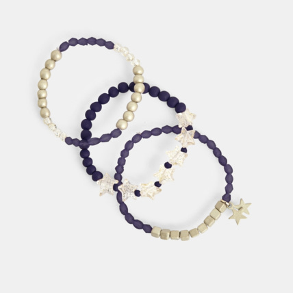 Avis Lot de 3 bracelets noir et or fille OKAIDI 1