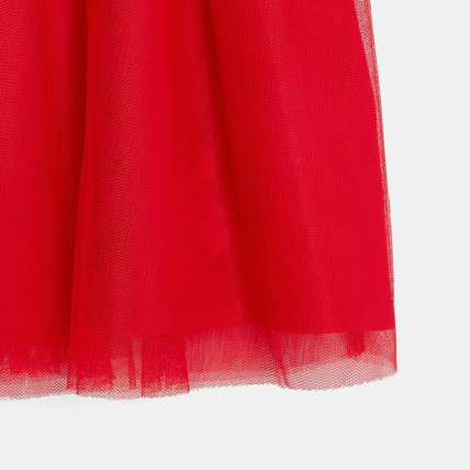 Avis Robe maille pailletée et tulle rouge fille OKAIDI 4
