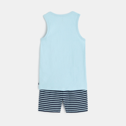 Avis Pyjama d'été 2 pièces en jersey bleu garçon OKAIDI 4