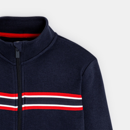 Avis Sweat-shirt zippé col montant bleu garçon OKAIDI 3