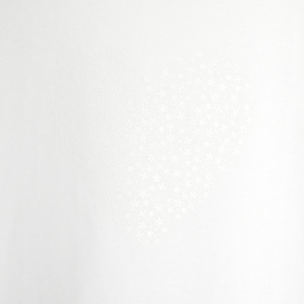 Avis T-shirt manches courtes motif Cœur ton sur ton blanc fille OKAIDI 3