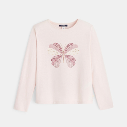 Avis T-shirt à motif Papillon rose fille OKAIDI 2