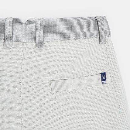 Avis Bermuda coupe droite en toile gris garçon OKAIDI 3