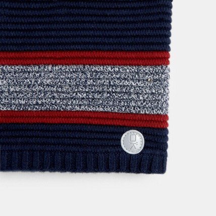 Avis Snood bien chaud en maille côtelée bleu garçon OKAIDI 2